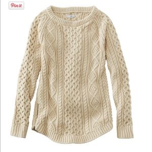Women's Tunic Cableknit Sweater * L.L. Bean * MEDIUM
